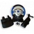 VOLANTE PC/ PS2 WHEEL NA COR AZUL - Mandarim - R$125,00